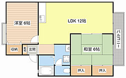 フォレストパーク 2階2LDKの間取り