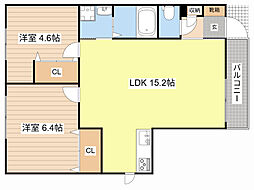 グラン　ジュテ　Ｓ 1階2LDKの間取り
