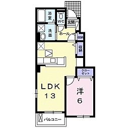 リバーサイドレジデンス 1LDKの間取図画像