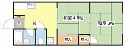 コーポ本郷 2Kの間取図画像