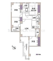 ロイヤル吹田藤ケ丘 4LDKの間取図画像