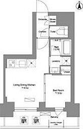 Brillia　ist　新御徒町 14階1LDKの間取り