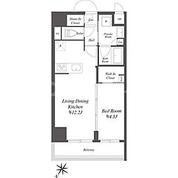 ブランシエスタ浅草千束 6階1LDKの間取り