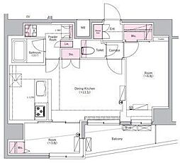 BPRレジデンス田端 4階2LDKの間取り
