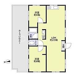 モデラート 3階2LDKの間取り