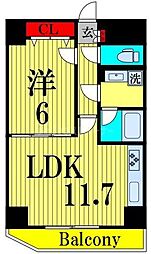 台東区千束4丁目マンション 1LDKの間取図画像