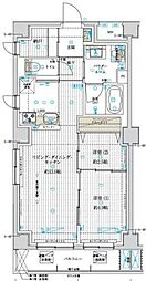 アスブルーム奥浅草 5階2LDKの間取り