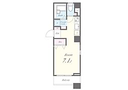 メゾンドソレイユ 5階ワンルームの間取り