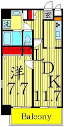 フェスタ元浅草 3階1LDKの間取り