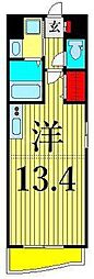 浅草寺相馬参番館 5階ワンルームの間取り