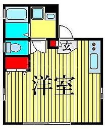 グランヴィラージュ 2階ワンルームの間取り