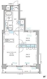 パークアクシス文京本郷 2LDKの間取図画像
