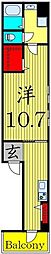 Ambition東尾久 ワンルームの間取図画像