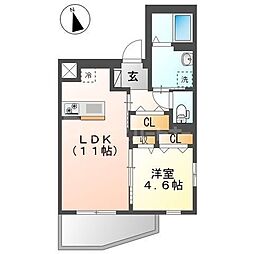 CHIGURA湯島 1LDKの間取図画像