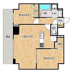 ジーグランデ西日暮里 2LDKの間取図画像