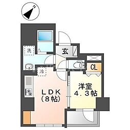 ザ・パーク本駒込 1LDKの間取図画像