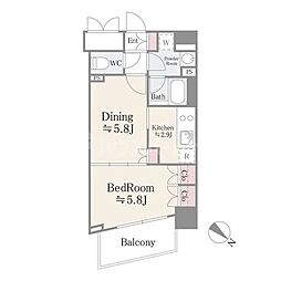 ステラメゾン茗荷谷 1DKの間取図画像