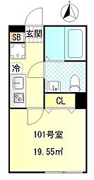 CFジオーレ西尾久 1Kの間取図画像