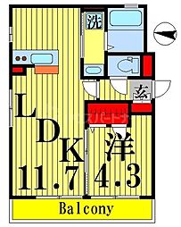 間取図画像 1LDK