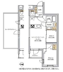 リビオメゾン湯島 2LDKの間取図画像
