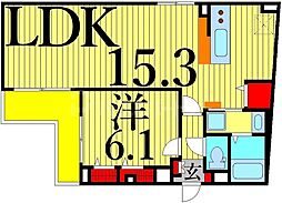 ブルーセブン 1LDKの間取図画像