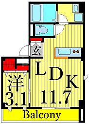 ALAMAISONLUANA 1LDKの間取図画像