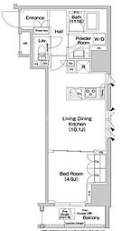 コンフォリア浅草橋 1LDKの間取図画像