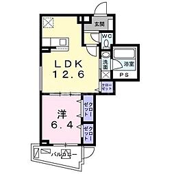グランボヌール茗荷谷 1LDKの間取図画像