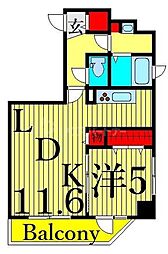 PineWell's 1LDKの間取図画像