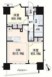パレステージ上野 2LDKの間取図画像