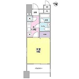 ロネスタR文京護国寺 1Kの間取図画像