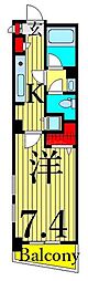レジェンド西日暮里第2 1Kの間取図画像