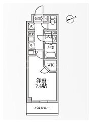 レジディア新御徒町2 1Kの間取図画像