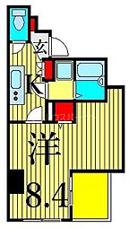 REVUN 1Kの間取図画像