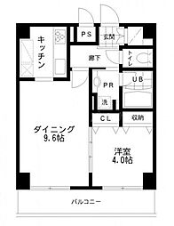レジディア文京本郷2 1LDKの間取図画像