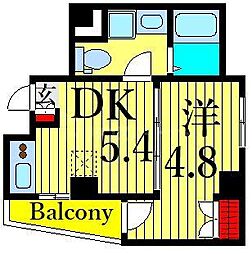 moca 1DKの間取図画像