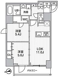 S-RESIDENCE新御徒町chiaro 2LDKの間取図画像