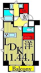 COMFORIA台東根岸 1LDKの間取図画像