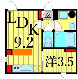 CASAFIORE日暮里 1LDKの間取図画像