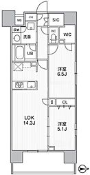 THEパームス熊野前 2LDKの間取図画像