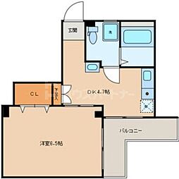 コーポヒロアネックス 1DKの間取図画像
