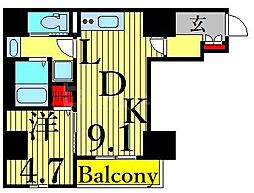 GrandeMaison浅草合羽橋 1LDKの間取図画像