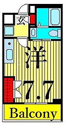ヴィサージュ東日暮里 ワンルームの間取図画像