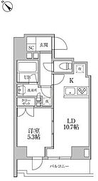 RESIDIA文京本郷3 1LDKの間取図画像