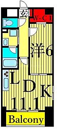 福信館 1LDKの間取図画像
