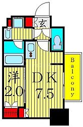 ONE ROOF RESIDENCE NISHINIPPORI 1DKの間取図画像