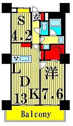 ロイヤルパークスタワー南千住 1SLDKの間取図画像