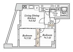 アブレスト西日暮里 1SLDKの間取図画像
