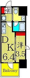 レジデンシャル町屋 1DKの間取図画像