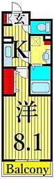 グレイン町屋 1Kの間取図画像
